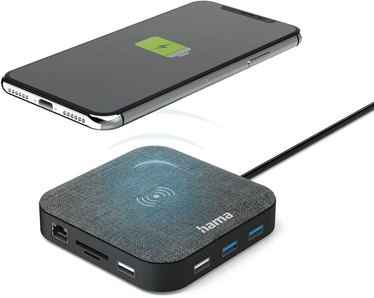 Cargador Inalambrico Qi HAMA Wireless Charger for Smartphones 173674